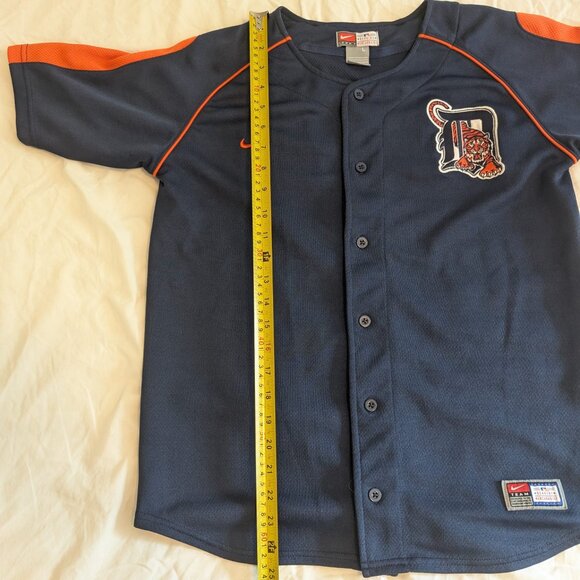 Nike Detroit Tigers MLB Jersey Size L Men's Navy Blue Button-Up Team Apparel - Picture 3 of 11